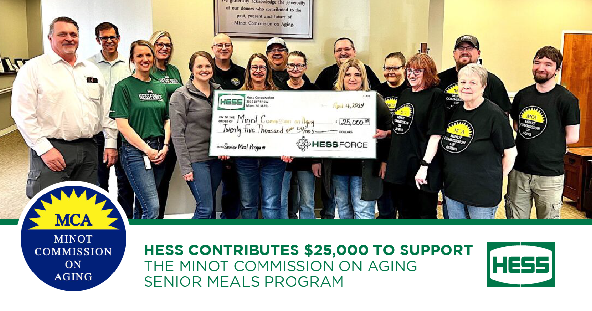 Hess - Community - Minot Commission on Aging Senior Meals (April 4) Newsroom