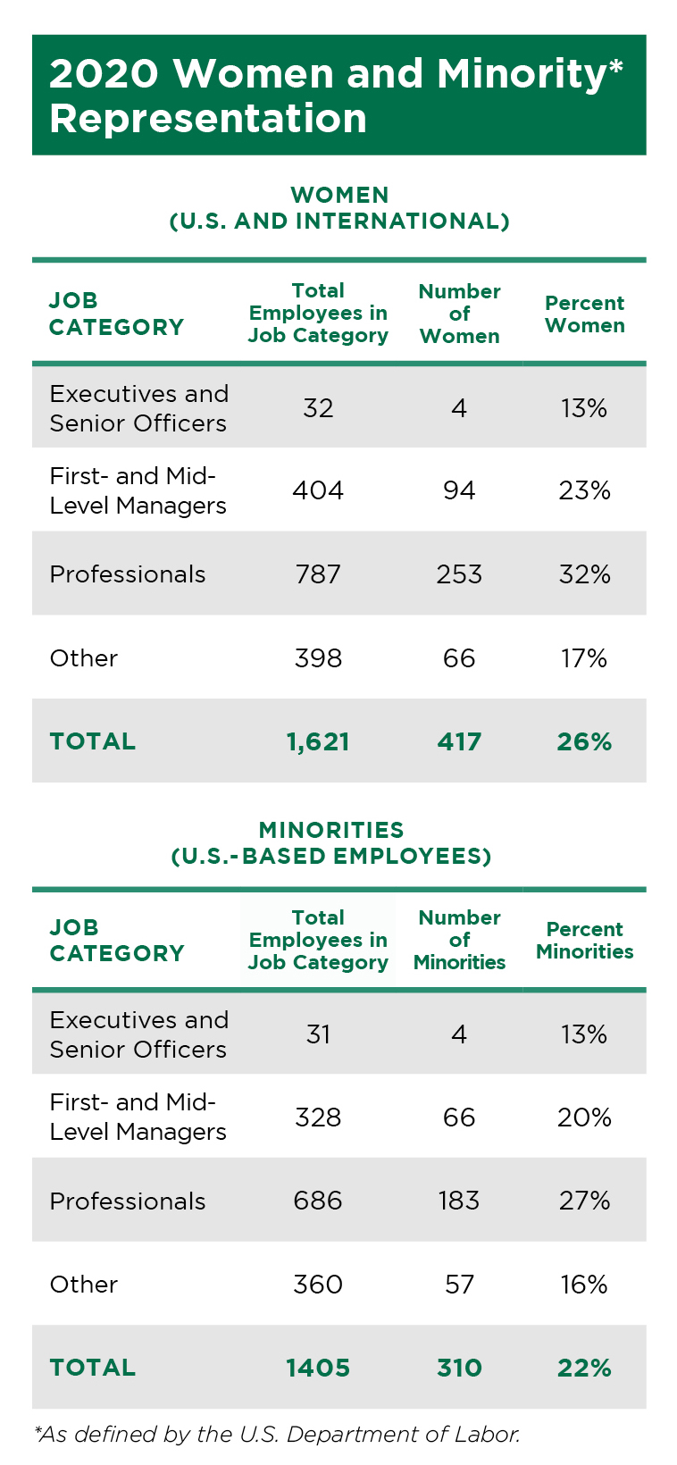 2020_Women and Minority Representation