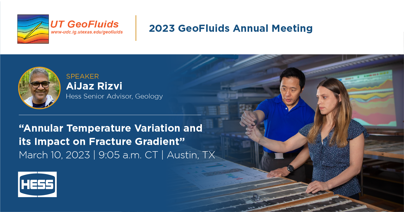 AiJaz Rizvi Speaking at the 2023 GeoFluids Annual Meeting