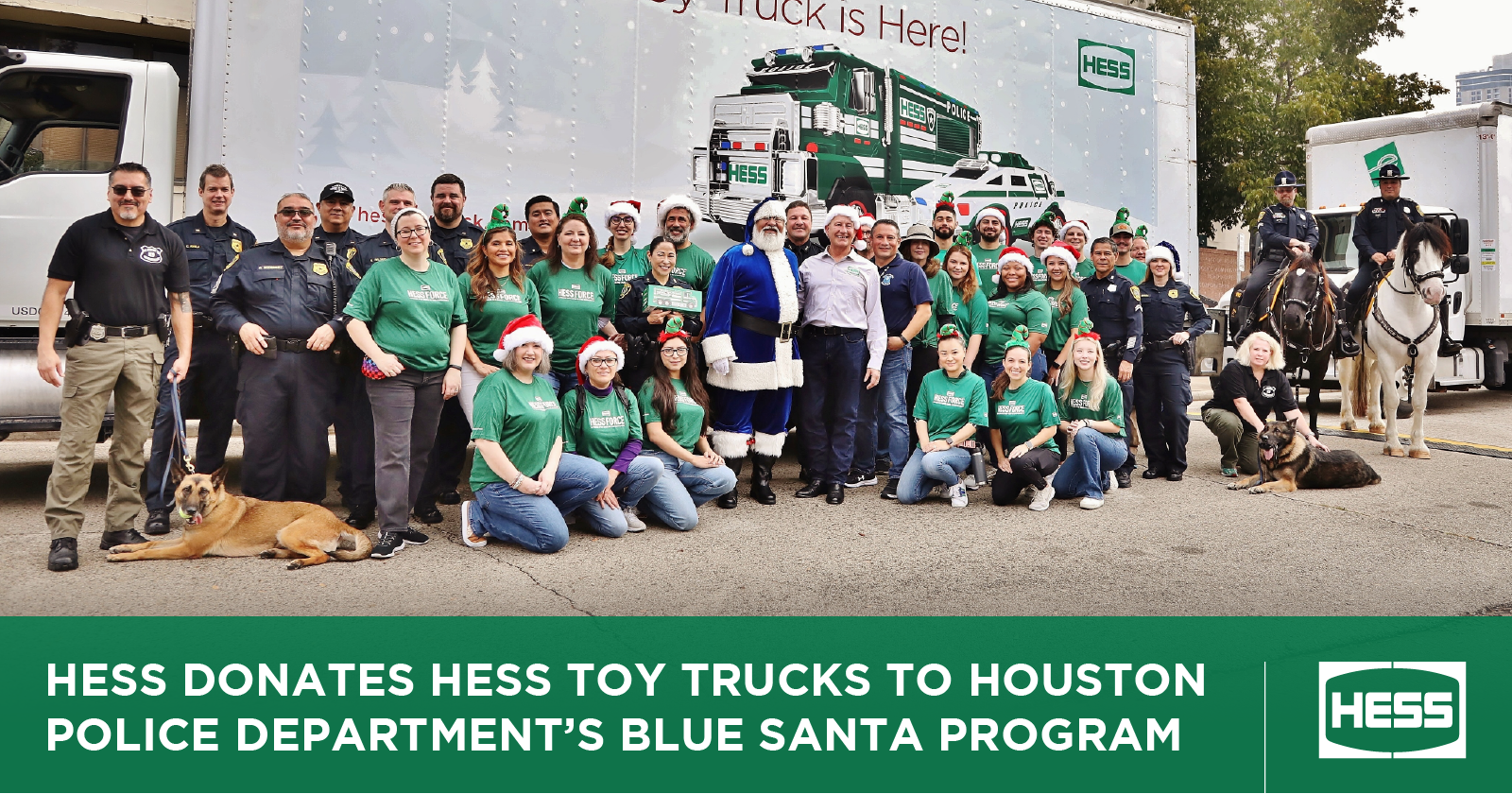Hess Donates Hess Toy Trucks to Houston Police Department’s Blue Santa Program