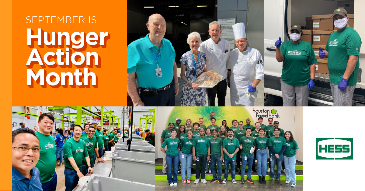 Hess Recognizes Hunger Action Month