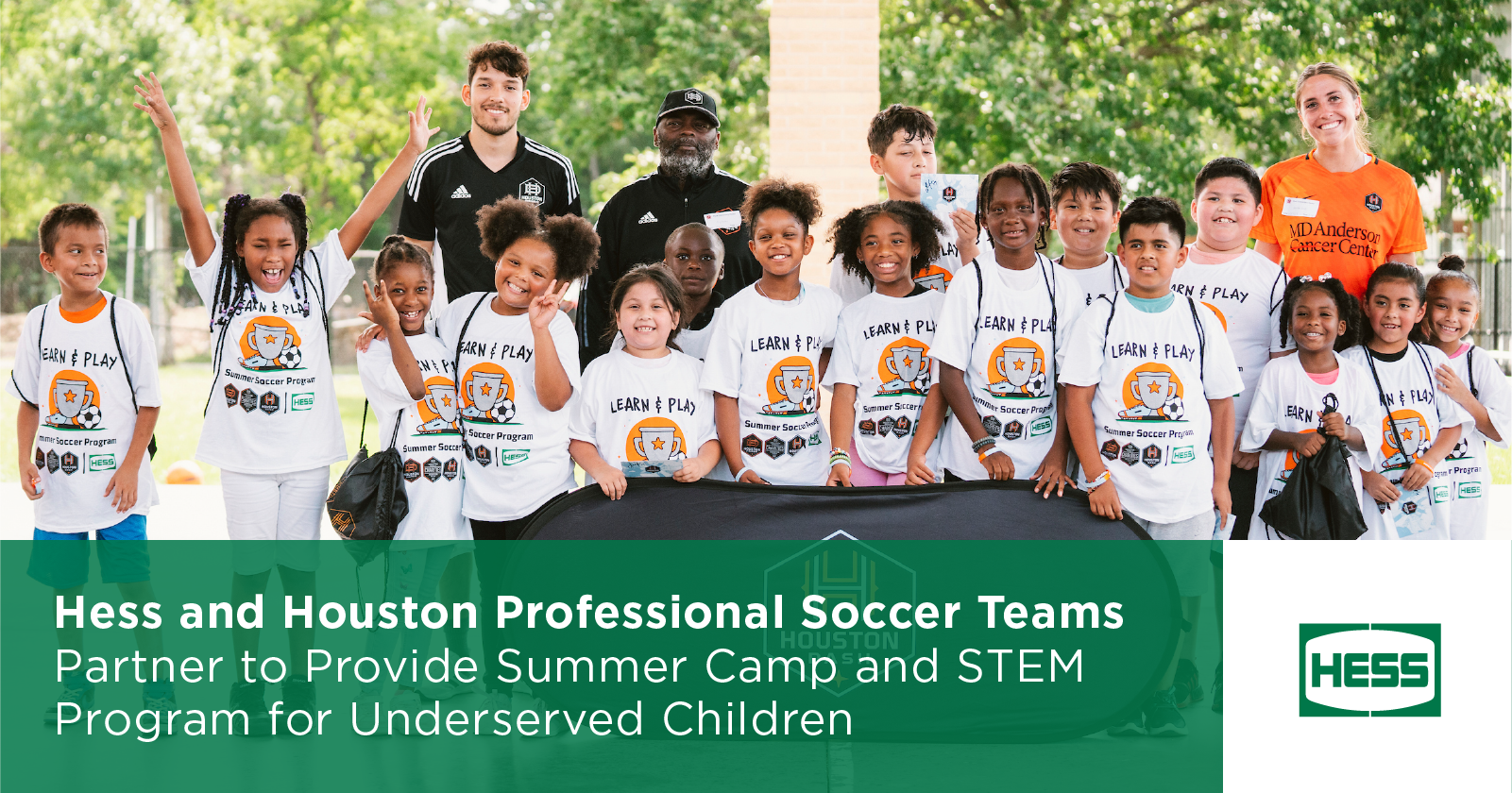 Hess Provides Summer Soccer Camp and STEM Program for Underserved Children