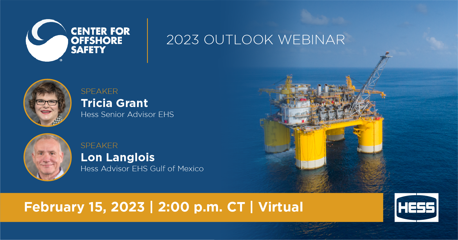 Tricia Grant and Long Langlois Speakers at the Center for Offshore Safety’s Outlook Webinar
