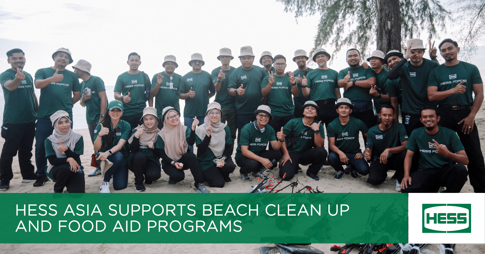 Hess Asia Supports Beach Clean Up and Food Aid Programs