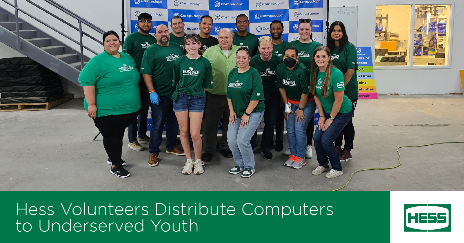 Hess Volunteers Distribute Computers to Underserved Youth