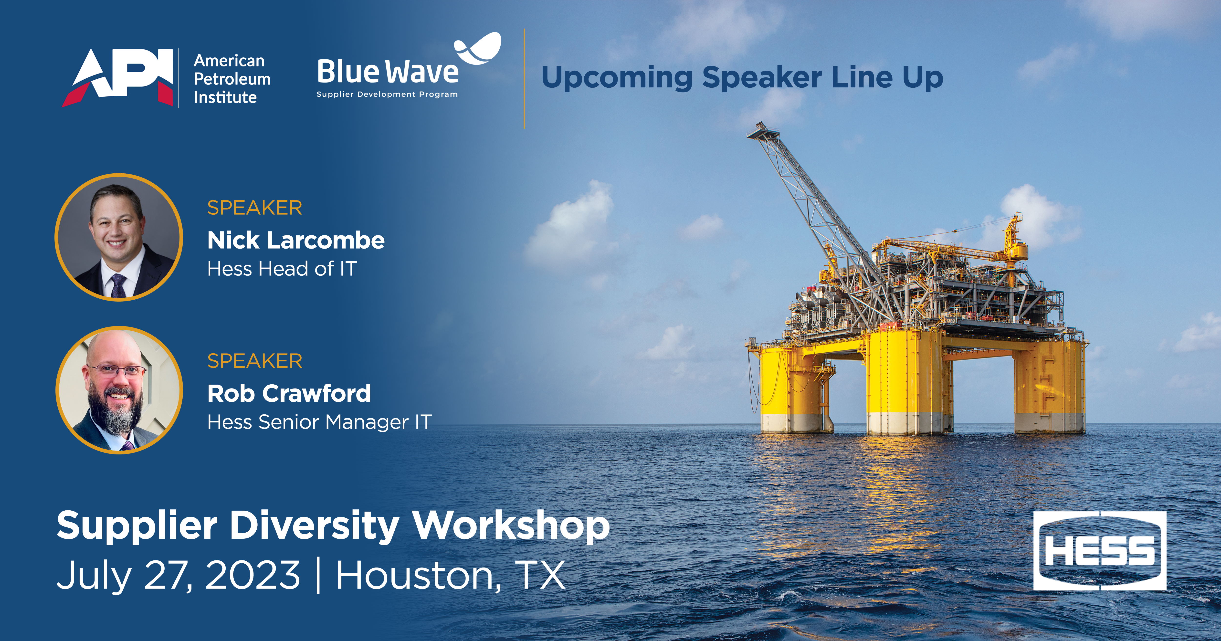 Larcombe and Crawford Speak at API/Blue Wave Supplier Diversity Workshop