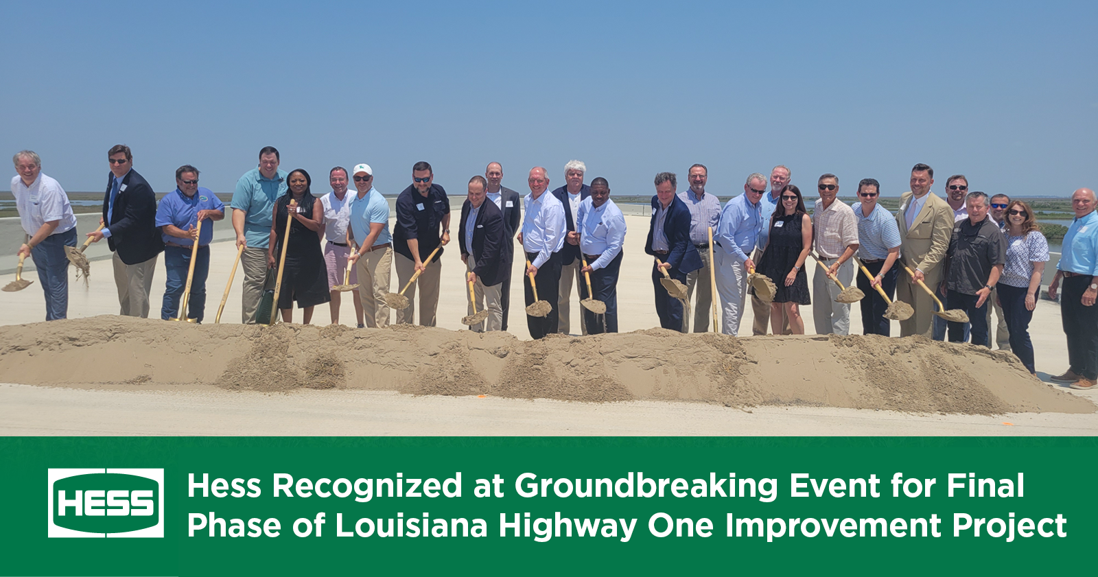 Hess Recognized at Groundbreaking Event for Final Phase of Louisiana Highway One Improvement Project