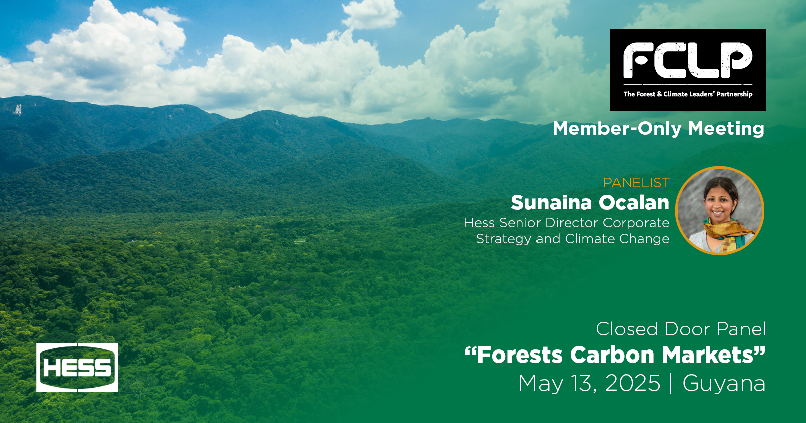 Sunaina Ocalan to Participate in Climate Leadership Panel