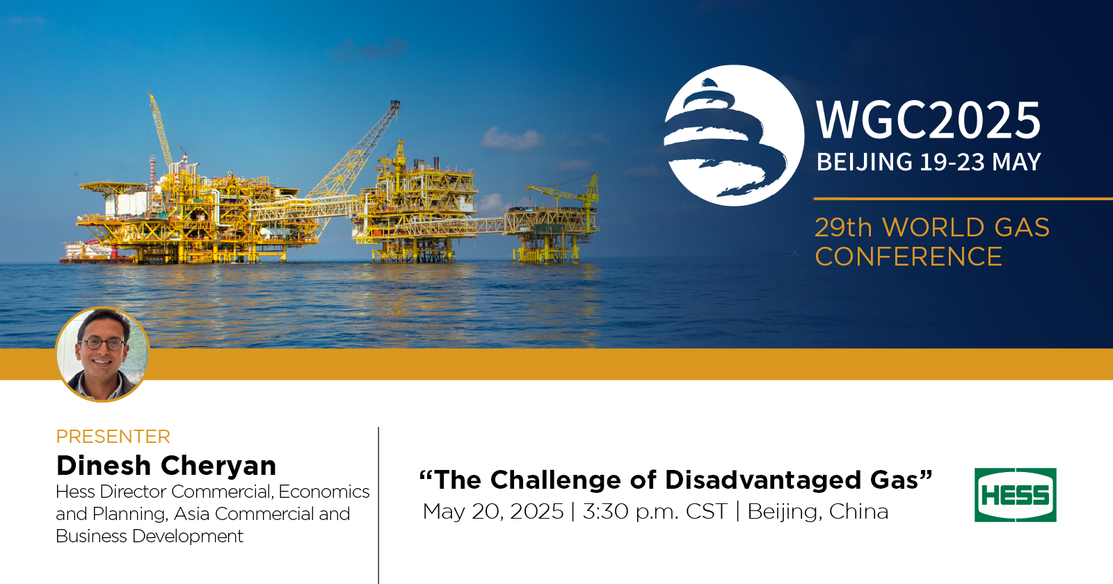 Dinesh Cheryan to Present at World Gas Conference