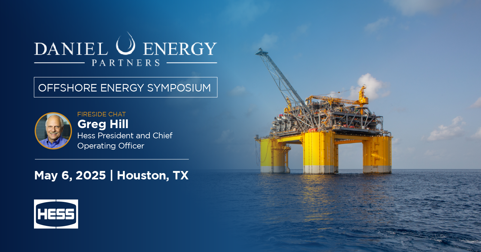 Greg Hill to Address Offshore Executives