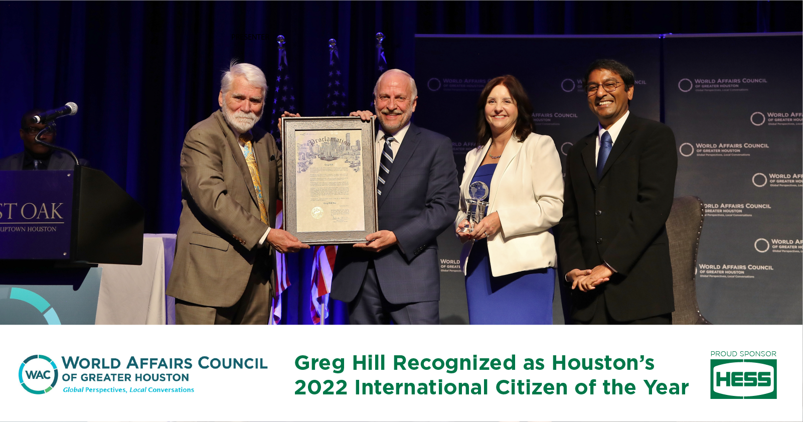 Greg Hill Recognized as 2022 International Citizen of the Year