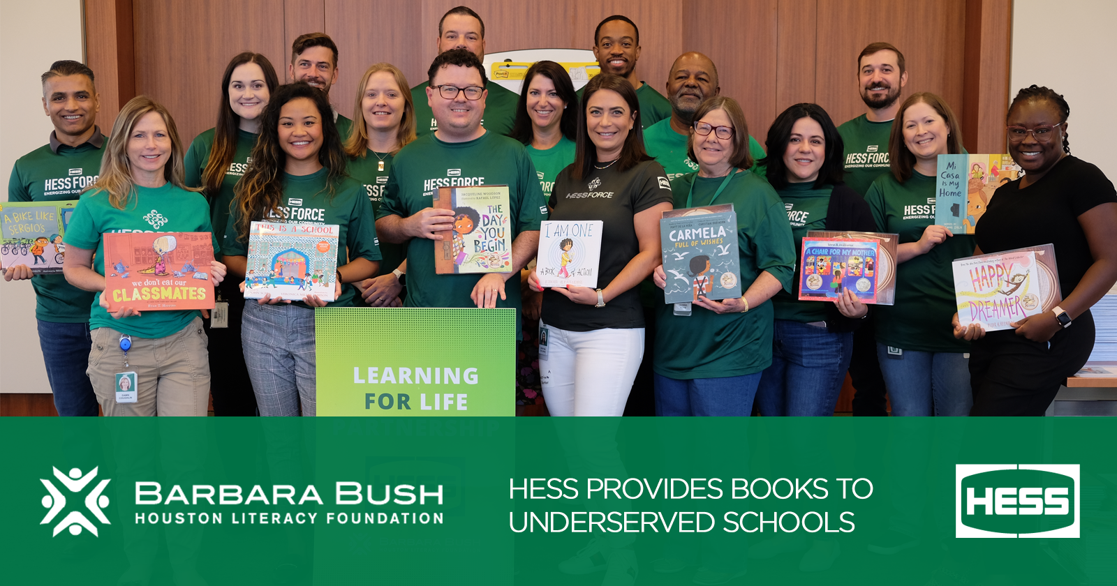 Hess Partners with the Barbara Bush Houston Literacy Foundation