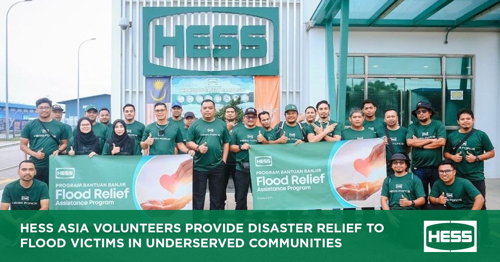 Hess Asia Volunteers Provide Disaster Relief for Underserved Communities