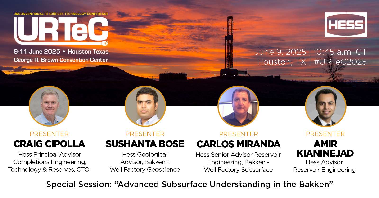 Hess Team to Present Subsurface Session at URTEC