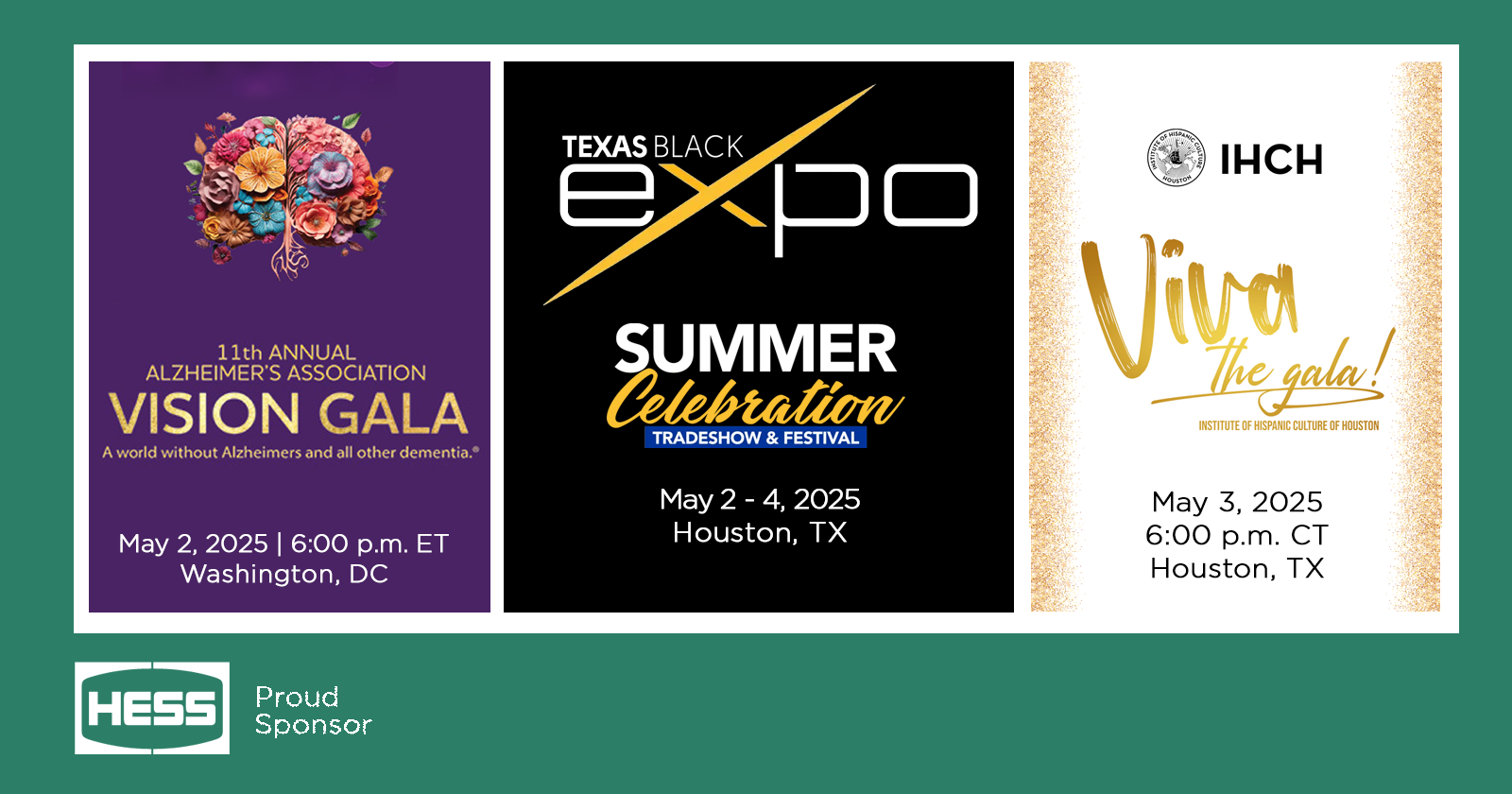 Hess Sponsors Upcoming Community Events