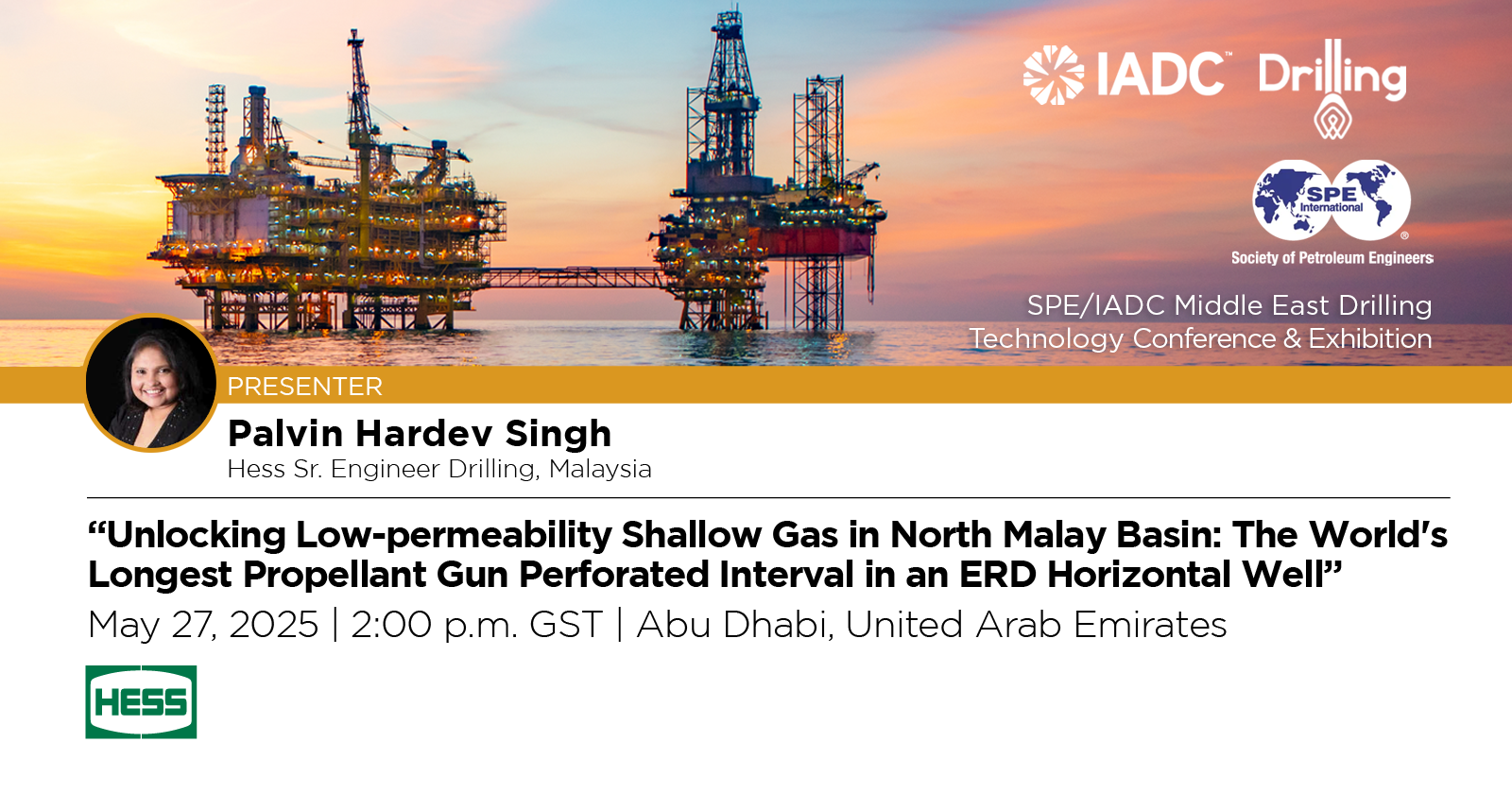 Palvin Hardev Singh to Present at SPE/IADC Drilling Technology Conference