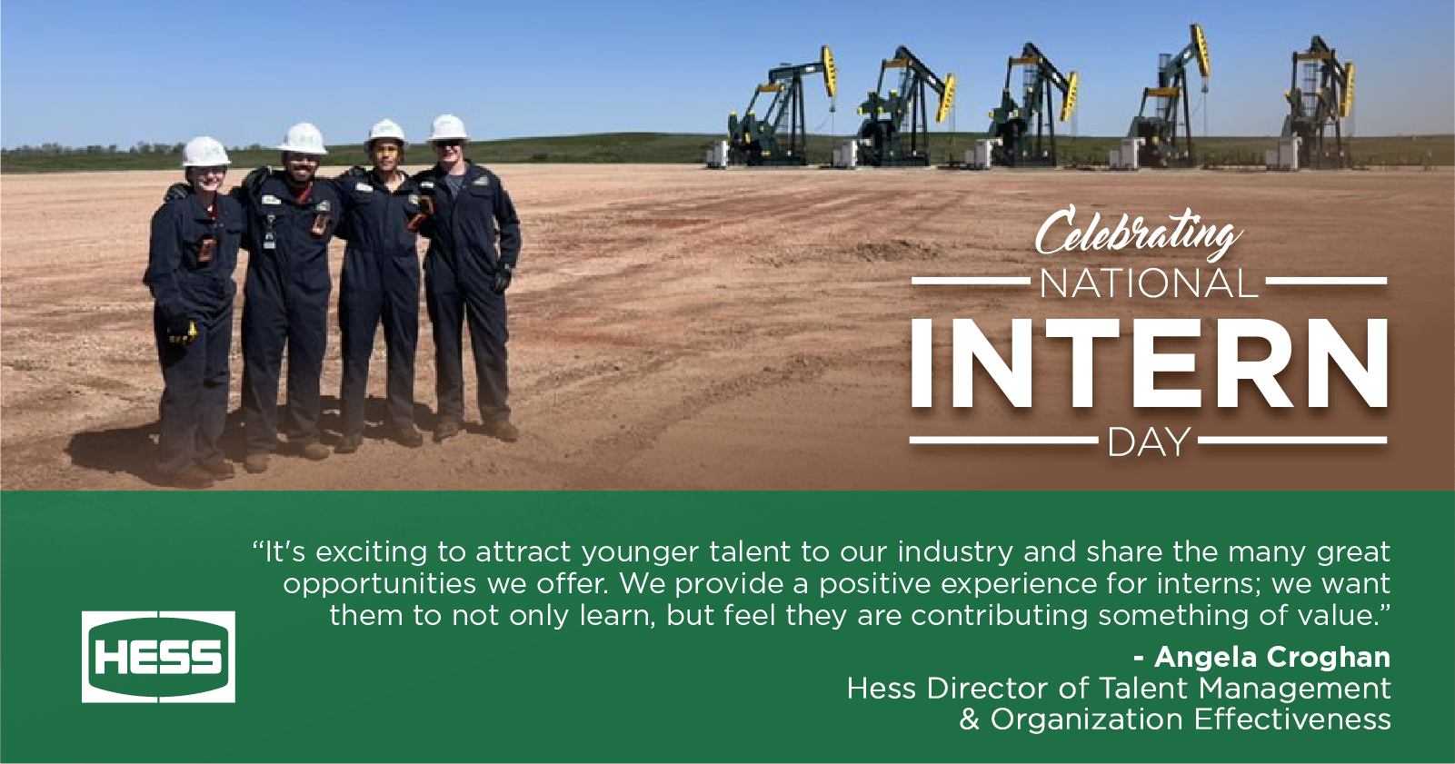 Hess National Intern Day Houston North Dakota Oil and Gas