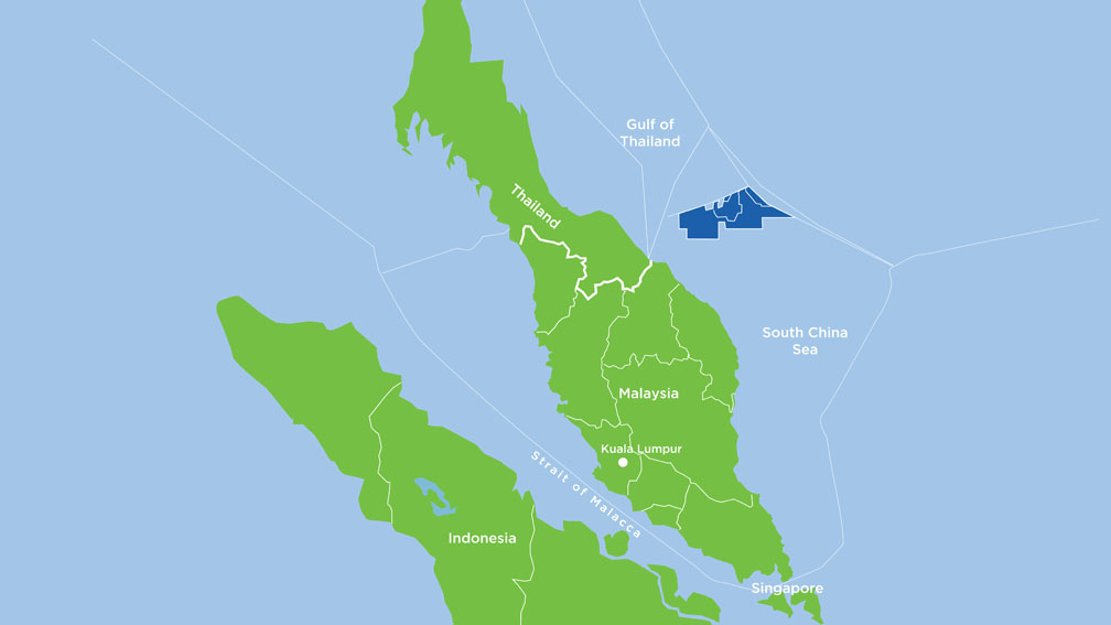 North Malay Basin Block The North Malay Basin Block PM302 is located 186 miles (300 km) offshore Peninsular Malaysia in the Gulf of Thailand.