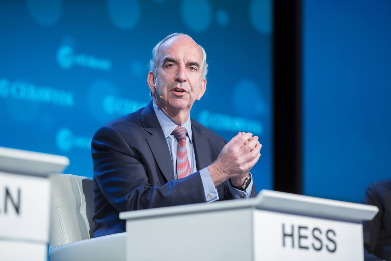 Hess CEO Tells CERAWeek Lower Investment Will Not Meet Supply Needs. 01/09/2018